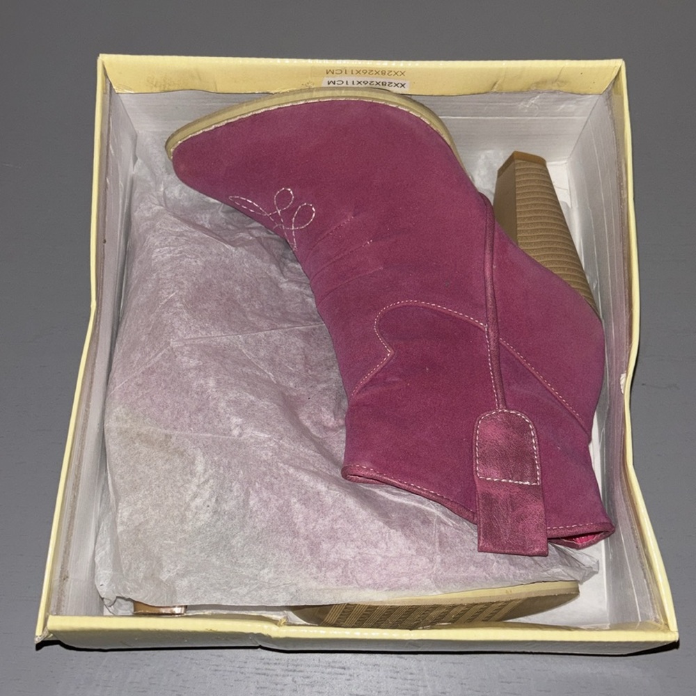 Pink cowboy style boots - Picture 7 of 8
